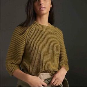 Anthropologie green sweater sz XL